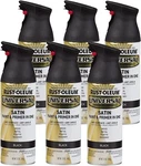 Rust-oleum 245197 Universal All Surface Spray Paint, 12 Oz, Satin Black, 6 Pack New. Price: $85.99.