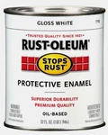 Rust-oleum Gloss White 1 Qt. Stops Protective Enamel Oil-based 7792-504 New. Price: $26.59.