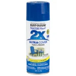 Rust-oleum 249120 12-OZ Premium 2X Ultra-cover Spray Paint, Gloss Brilliant Blue New. Price: $20.31.