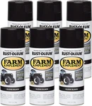 280123-6PK Farm & Implement Spray Paint, Oz, Gloss Black, (pack Of 6) New. Price: $52.42.