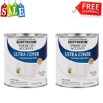 White, Rust-oleum American Accents Ultra Cover Quart Gloss Latex Paint, 2 Pack New. Price: $37.99.