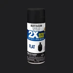 Black, Rust-oleum American Accents 2X Ultra Cover Flat Spray PAINT-327866, 12 Oz New. Price: $9.90.