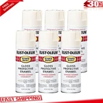 Rust-oleum 7789830-6PK Stops Spray Paint, 12 Oz, Gloss Canvas White, Pack New. Price: $41.95.