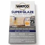 Rust-oleum Watco- Super Glaze Pour High Gloss Epoxy Crystal Clear 1QT. Pre-dyed New. Price: $20.15.