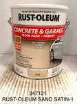 Rust-oleum 347121 Concrete & Garage Floor Paint Primer Satin Sand Gal Dented Can New. Price: $46.33.