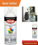 Krylon 11OZ Satin Crystal Clear Finish - Fast Drying Indoor/outdoor Spray Paint New. Price: $7.99.