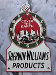 Vintage Sherwin-williams Paints- Products Porcelain Sign 10" 6" Used. Price: $154.35.