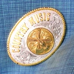 Country Music Belt Buckle Cowboy Cowgirl Western Scroll Ssp/gp Vtg AMINCO.NOX651 Pre-owned. Price: $34.99.