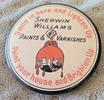 Vintage Sherwin Williams Paint Varnish Advertising Celluloid Pocket Mirror Used. Price: $60.00.