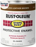 7775502 Stops Rust Brush On Paint, Quart, Gloss Leather Brown, (pack Of 1) New. Price: $30.14.