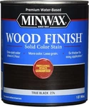 Minwax 10851 True Black Wood Finish Water-based Solid Color Stain Quart New. Price: $18.99.